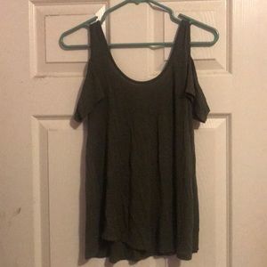 olive green casual shirt